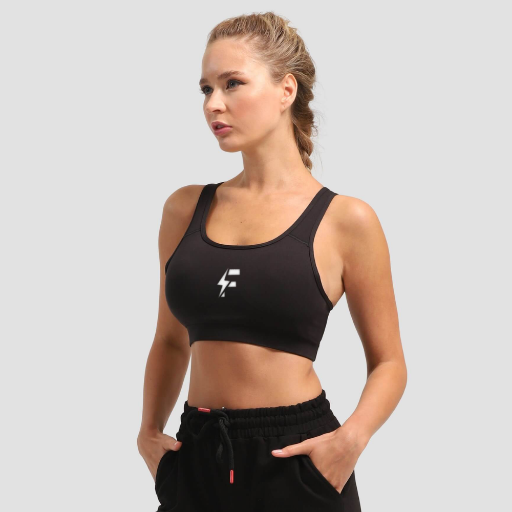 Faz Fit Black Support Sports Bra