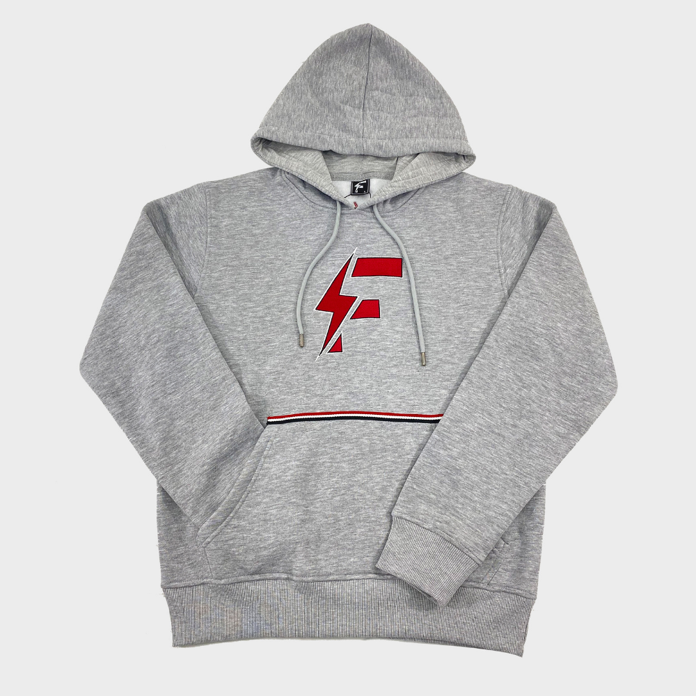 FazFit Bolt Series Grey Pullover Hoodie