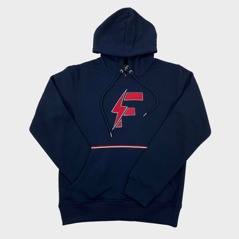FazFit Bolt Series Navy Pullover Hoodie