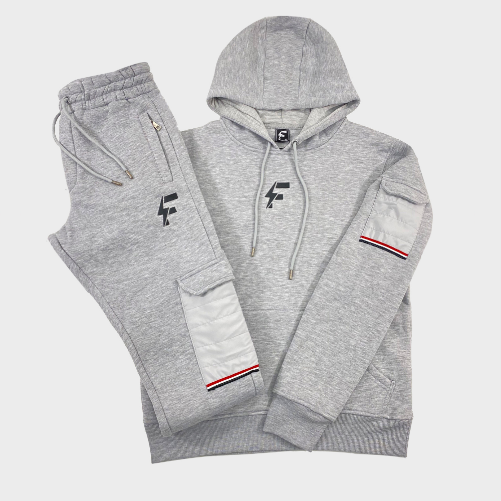 FazFit Bolt Series Grey Combat Tracksuit 