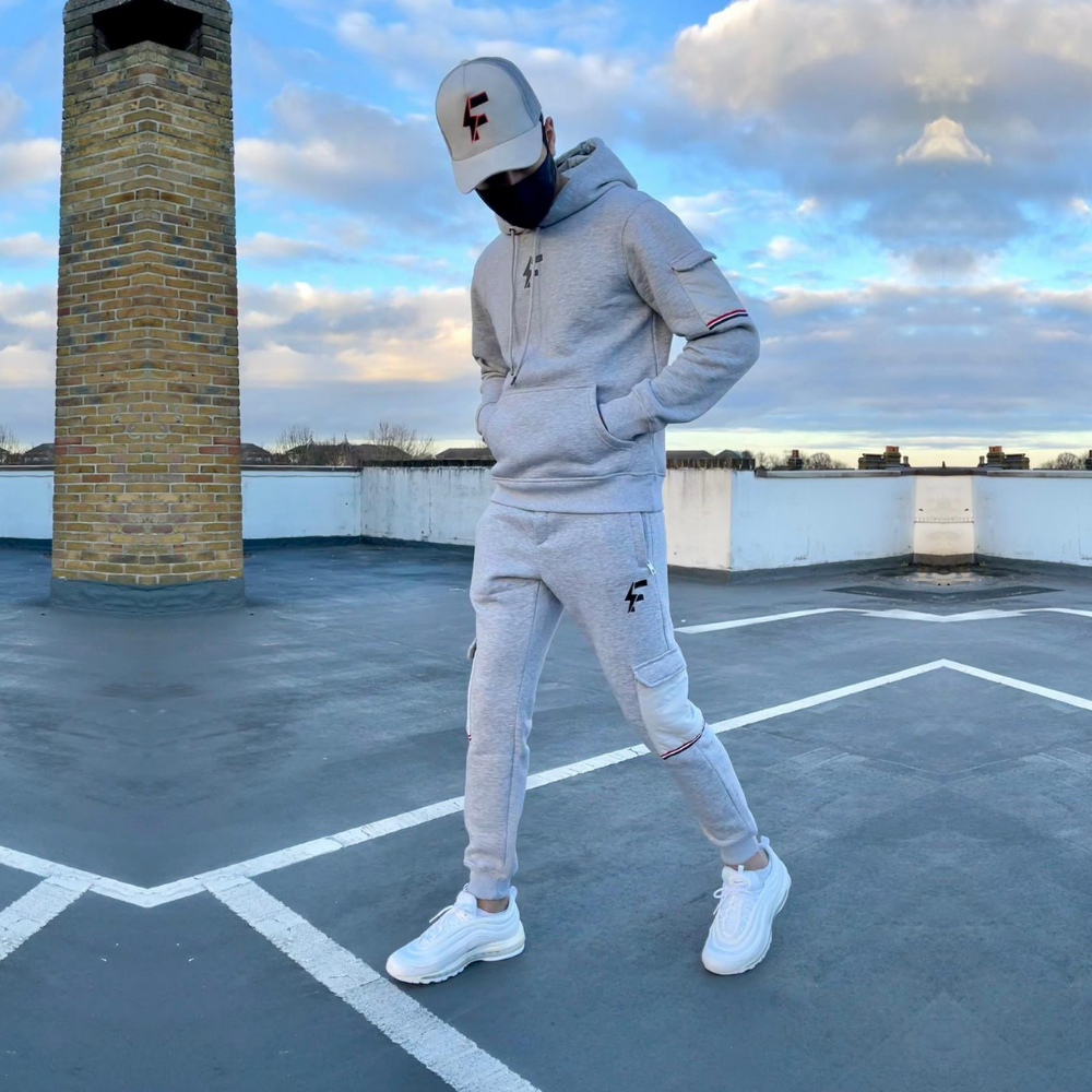 Faz Fit Grey Cargo Tracksuit