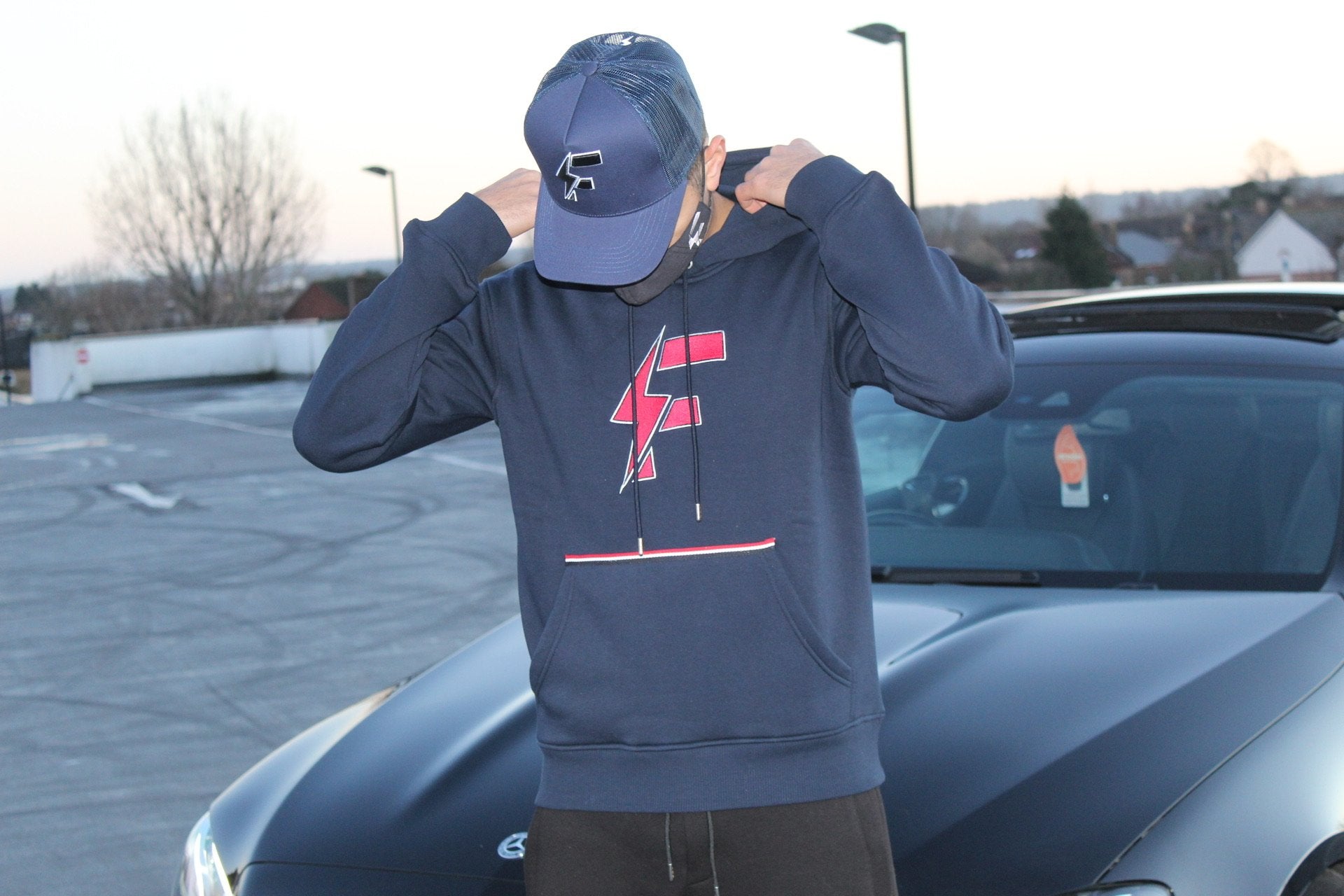 Bolt Series Navy Pullover Hoodie